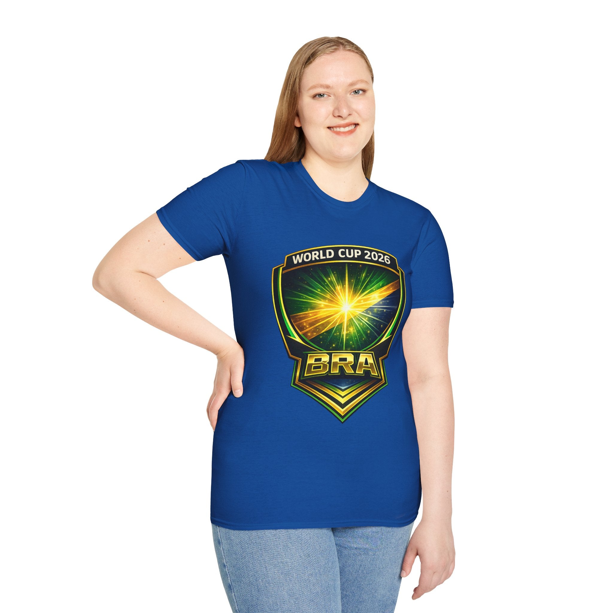 Brazil World Cup 2026 Soccer Shield T-Shirt  — BRA Soccer Fan Jersey