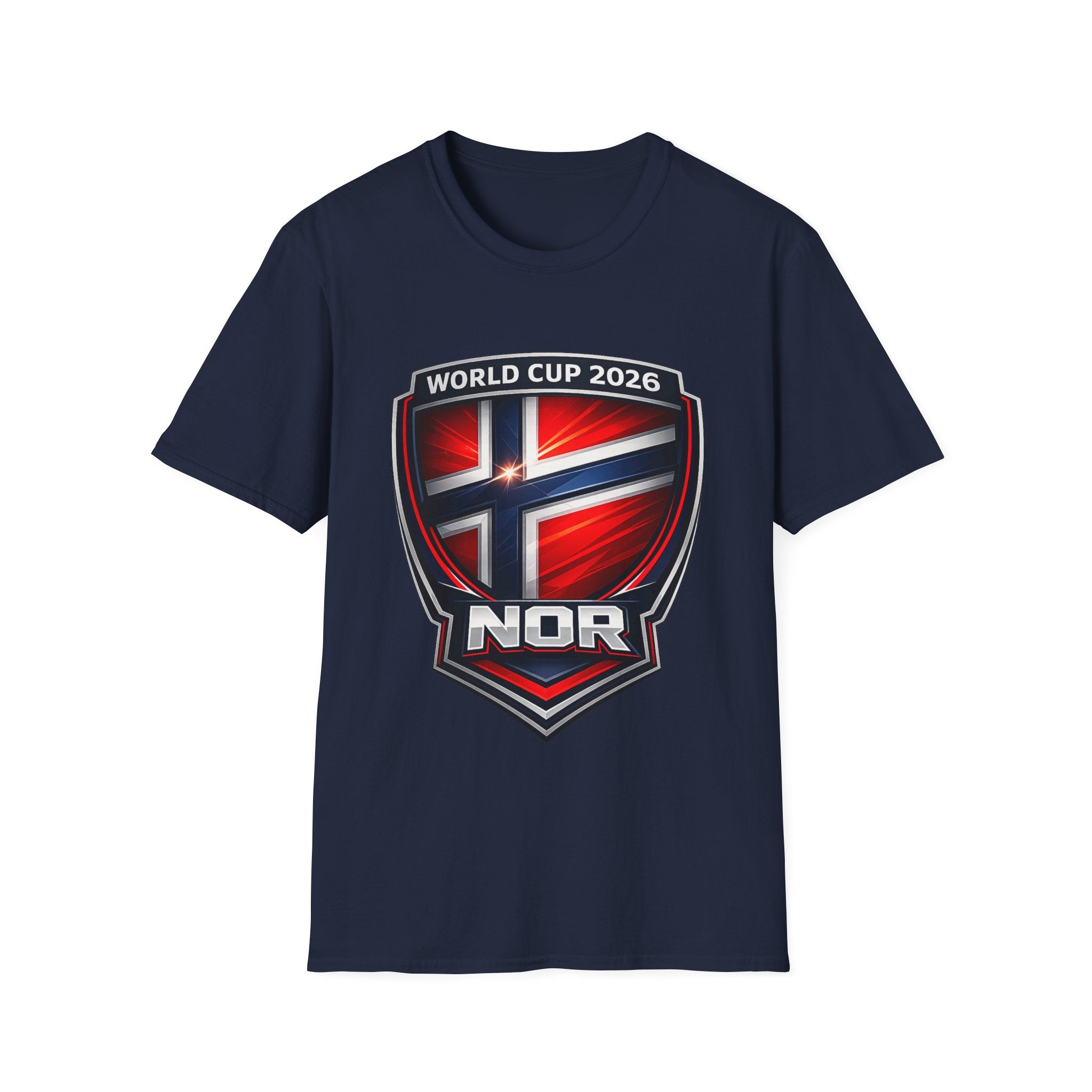 Norway World Cup 2026 Shield T-Shirt – NOR Football Fan Tee