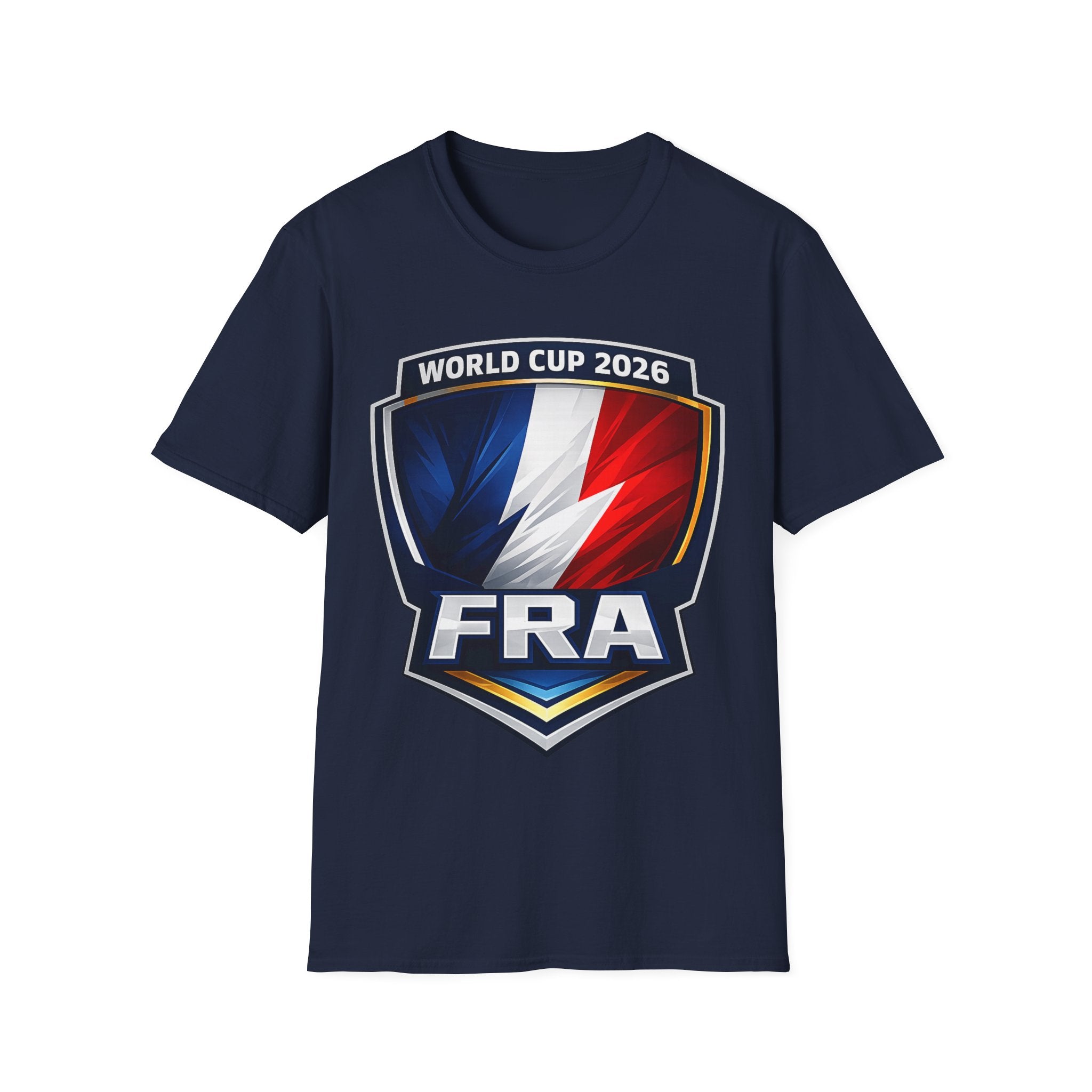 France World Cup 2026 Shield T-Shirt – FRA Tricolor Soccer Tee