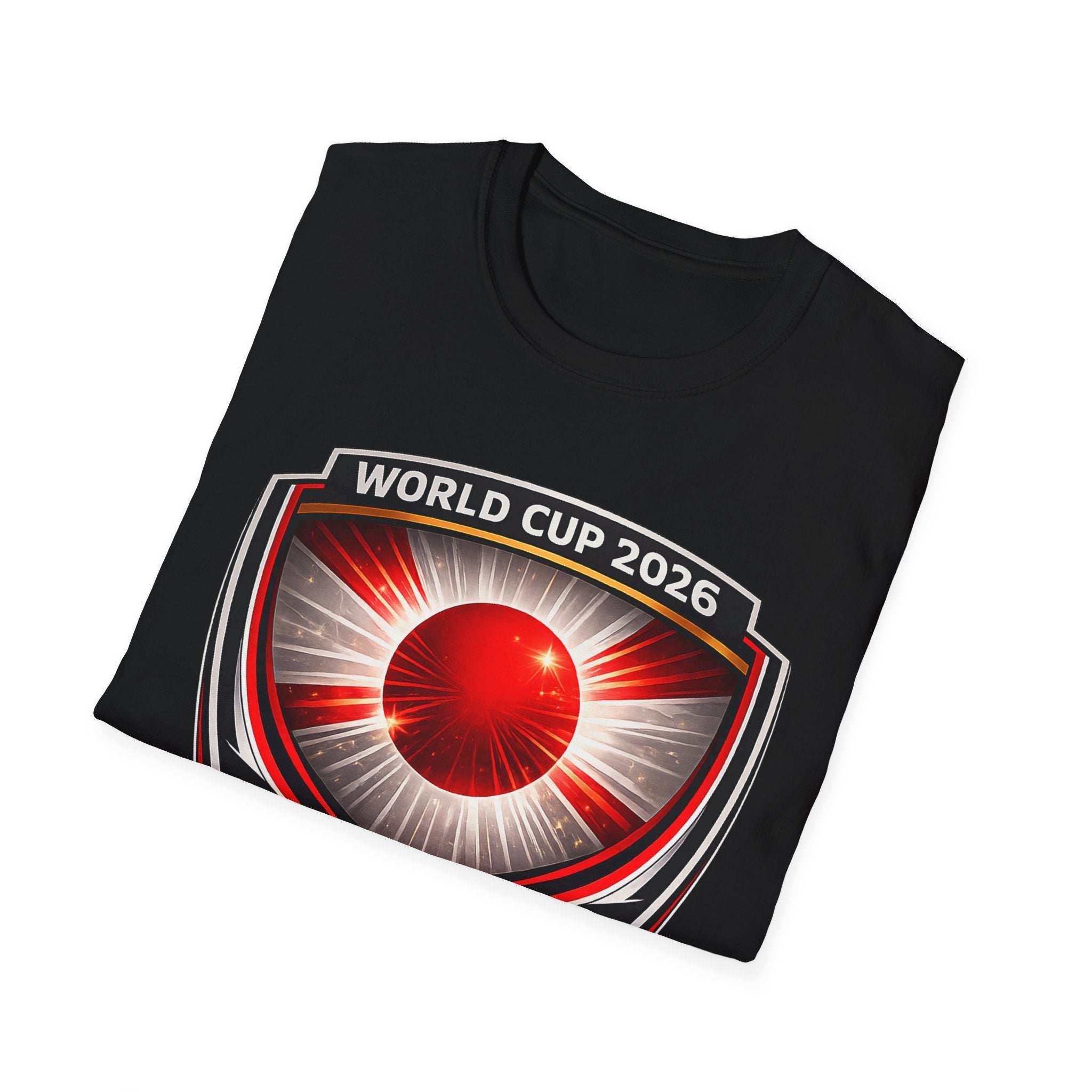 Japan World Cup 2026 Soccer T-Shirt — JPN Crest with Rising Sun Badge