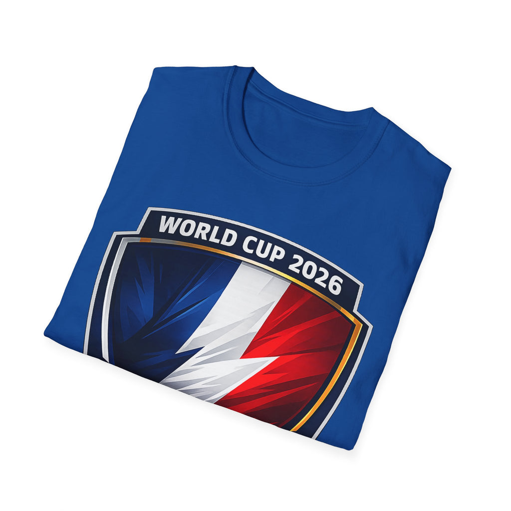 France World Cup 2026 Shield T-Shirt – FRA Tricolor Soccer Tee