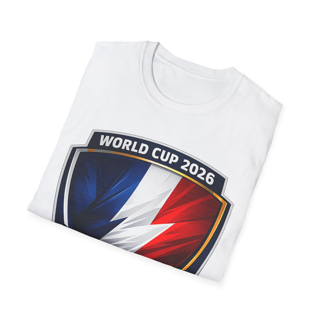 France World Cup 2026 Shield T-Shirt – FRA Tricolor Soccer Tee