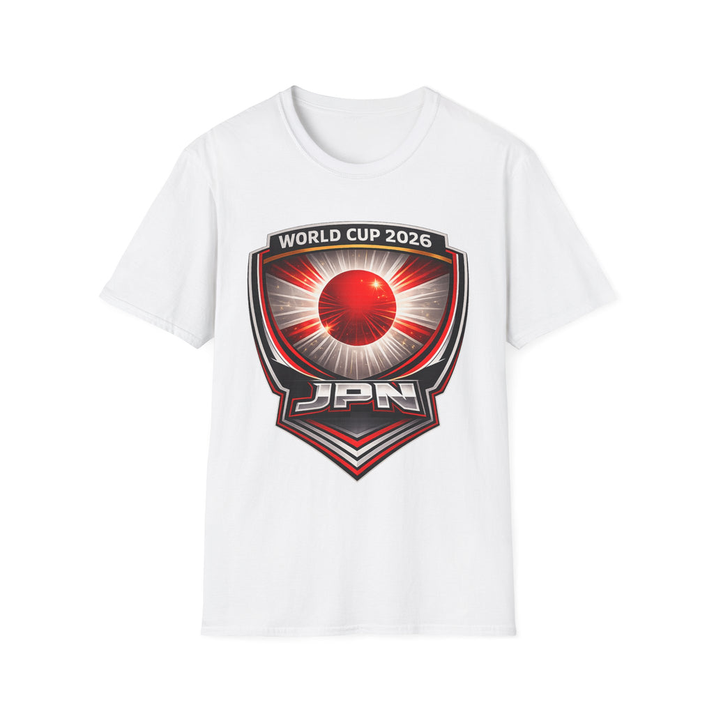 Japan World Cup 2026 Soccer T-Shirt — JPN Crest with Rising Sun Badge