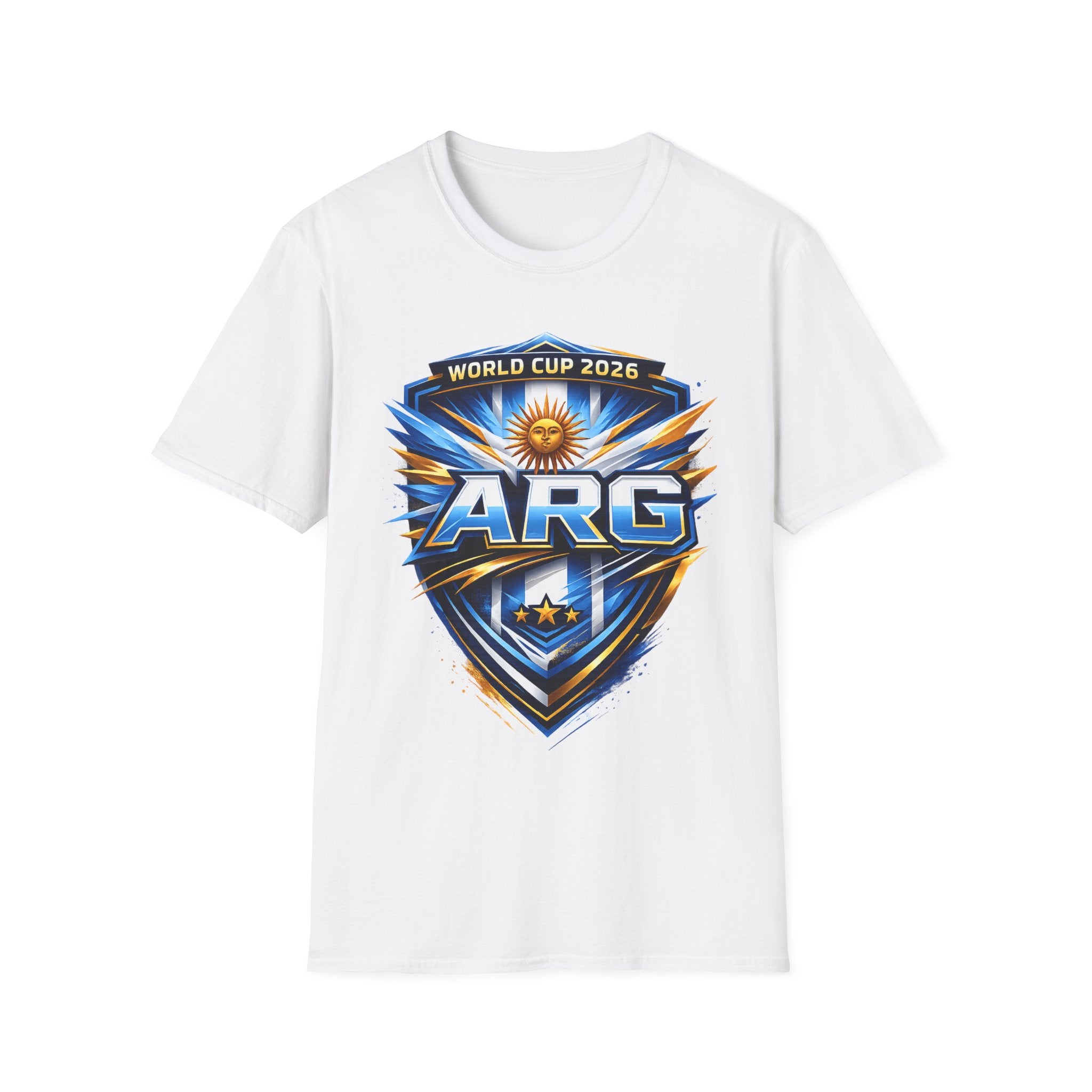 Argentina World Cup 2026 Soccer Shield T-Shirt — ARG Shield Soccer Fan Tee