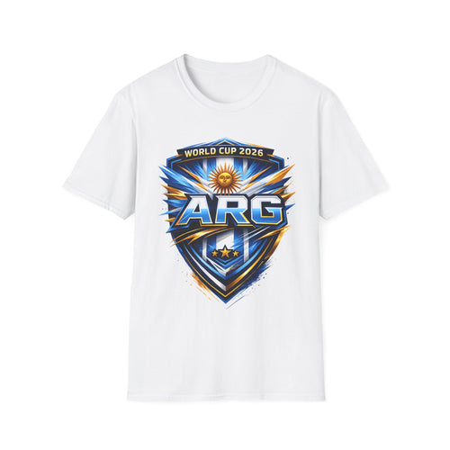 Argentina World Cup 2026 Soccer Shield T-Shirt — ARG Shield Soccer Fan Tee