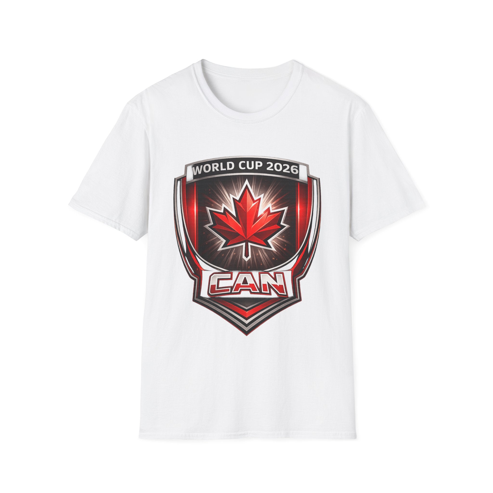 Canada World Cup 2026 Soccer Shield T-Shirt  – CAN Maple Leaf Soccer Badge